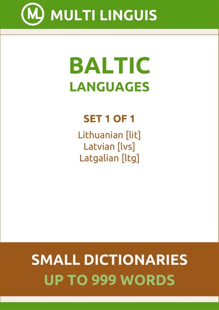 Baltic Languages (Small Dictionaries, Set 1 of 1) - Please scroll the page down!